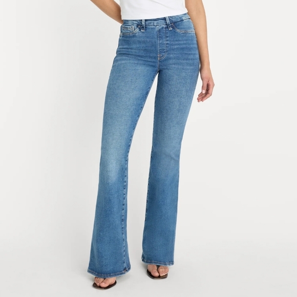 Good American Denim - Good American Power Stretch Pull-on Flare Jeans Medium